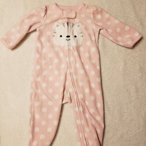 3/$20 Carter's fleece zip up footie pajamas 6M